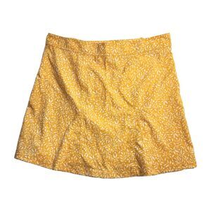 RipSkirt Adjustable Floral Yellow White  Wrap Skirt Water Resistant Women SZ L